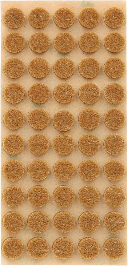 Furniture Felt Pads 3/8" (10mm) Diameter Round 3M Self Adhesive Protects Kitchen Cabinets, Drawers, Desks and Furniture Against Bumps and Scratches 100 Pack - Oak (Honey Brown) | Furniture Pads - TrueDesk