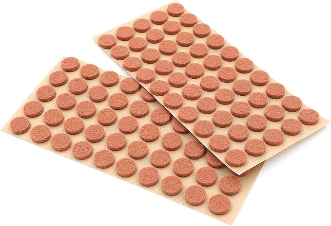 Furniture Felt Pads 3/8" (10mm) Diameter Round 3M Self Adhesive Protects Kitchen Cabinets, Drawers, Desks and Furniture Against Bumps and Scratches 100 Pack - Sienna (Maple) | Furniture Pads - TrueDesk