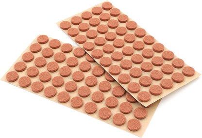 Furniture Felt Pads 3/8" (10mm) Diameter Round 3M Self Adhesive Protects Kitchen Cabinets, Drawers, Desks and Furniture Against Bumps and Scratches 100 Pack - Sienna (Maple) | Furniture Pads - TrueDesk