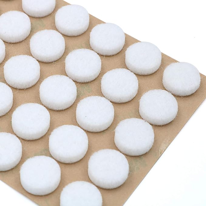 Furniture Felt Pads 3/8" (10mm) Diameter Round 3M Self Adhesive Protects Kitchen Cabinets, Drawers, Desks and Furniture Against Bumps and Scratches 100 Pack - White | Furniture Pads - TrueDesk