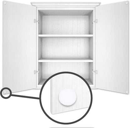 Furniture Felt Pads 3/8" (10mm) Diameter Round 3M Self Adhesive Protects Kitchen Cabinets, Drawers, Desks and Furniture Against Bumps and Scratches 100 Pack - White | Furniture Pads - TrueDesk