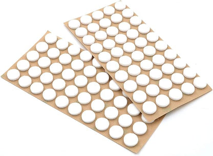 Furniture Felt Pads 3/8" (10mm) Diameter Round 3M Self Adhesive Protects Kitchen Cabinets, Drawers, Desks and Furniture Against Bumps and Scratches 100 Pack - White | Furniture Pads - TrueDesk