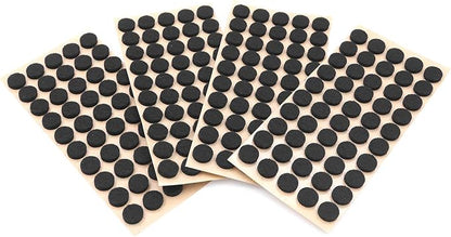 Furniture Felt Pads 3/8" (10mm) Diameter Round 3M Self Adhesive Protects Kitchen Cabinets, Drawers, Desks and Furniture Against Bumps and Scratches 200 Pack - Black | Furniture Pads - TrueDesk