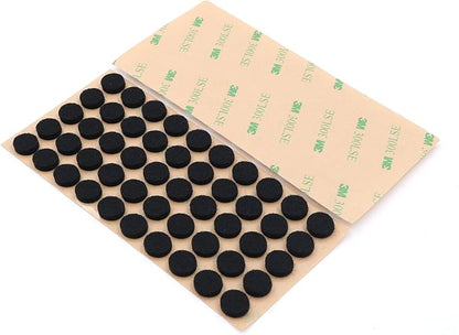 Furniture Felt Pads 3/8" (10mm) Diameter Round 3M Self Adhesive Protects Kitchen Cabinets, Drawers, Desks and Furniture Against Bumps and Scratches 200 Pack - Black | Furniture Pads - TrueDesk