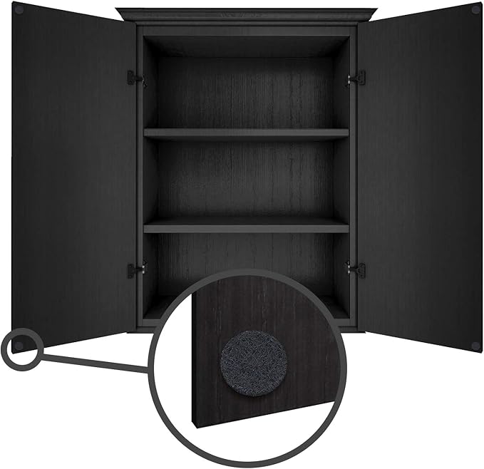 Furniture Felt Pads 3/8" (10mm) Diameter Round 3M Self Adhesive Protects Kitchen Cabinets, Drawers, Desks and Furniture Against Bumps and Scratches 200 Pack - Black | Furniture Pads - TrueDesk