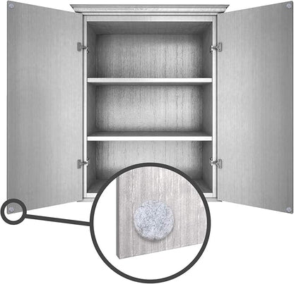 Furniture Felt Pads 3/8" (10mm) Diameter Round 3M Self Adhesive Protects Kitchen Cabinets, Drawers, Desks and Furniture Against Bumps and Scratches 200 Pack - Grey | Furniture Pads - TrueDesk