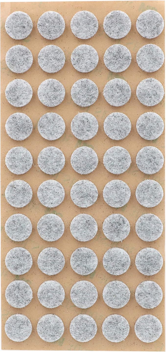 Furniture Felt Pads 3/8" (10mm) Diameter Round 3M Self Adhesive Protects Kitchen Cabinets, Drawers, Desks and Furniture Against Bumps and Scratches 200 Pack - Grey | Furniture Pads - TrueDesk