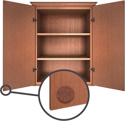Furniture Felt Pads 3/8" (10mm) Diameter Round 3M Self Adhesive Protects Kitchen Cabinets, Drawers, Desks and Furniture Against Bumps and Scratches 200 Pack - Mocha (Medium Brown) | Furniture Pads - TrueDesk