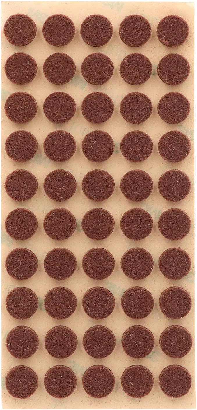 Furniture Felt Pads 3/8" (10mm) Diameter Round 3M Self Adhesive Protects Kitchen Cabinets, Drawers, Desks and Furniture Against Bumps and Scratches 200 Pack - Mocha (Medium Brown) | Furniture Pads - TrueDesk