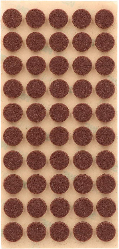 Furniture Felt Pads 3/8" (10mm) Diameter Round 3M Self Adhesive Protects Kitchen Cabinets, Drawers, Desks and Furniture Against Bumps and Scratches 200 Pack - Mocha (Medium Brown) | Furniture Pads - TrueDesk