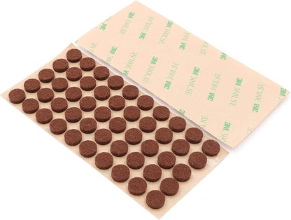 Furniture Felt Pads 3/8" (10mm) Diameter Round 3M Self Adhesive Protects Kitchen Cabinets, Drawers, Desks and Furniture Against Bumps and Scratches 200 Pack - Mocha (Medium Brown) | Furniture Pads - TrueDesk