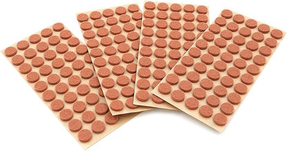 Furniture Felt Pads 3/8" (10mm) Diameter Round 3M Self Adhesive Protects Kitchen Cabinets, Drawers, Desks and Furniture Against Bumps and Scratches 200 Pack - Sienna (Maple) | Furniture Pads - TrueDesk