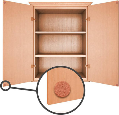 Furniture Felt Pads 3/8" (10mm) Diameter Round 3M Self Adhesive Protects Kitchen Cabinets, Drawers, Desks and Furniture Against Bumps and Scratches 200 Pack - Sienna (Maple) | Furniture Pads - TrueDesk