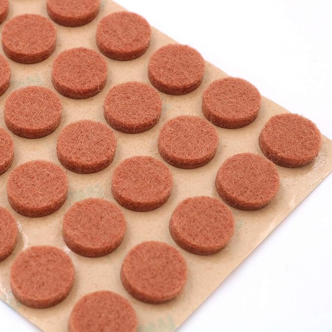 Furniture Felt Pads 3/8" (10mm) Diameter Round 3M Self Adhesive Protects Kitchen Cabinets, Drawers, Desks and Furniture Against Bumps and Scratches 200 Pack - Sienna (Maple) | Furniture Pads - TrueDesk