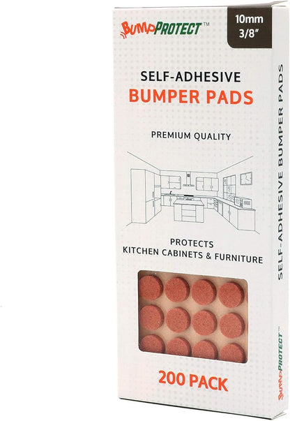 Furniture Felt Pads 3/8" (10mm) Diameter Round 3M Self Adhesive Protects Kitchen Cabinets, Drawers, Desks and Furniture Against Bumps and Scratches 200 Pack - Sienna (Maple) | Furniture Pads - TrueDesk