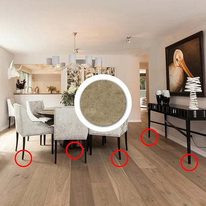 Furniture Felt Pads Brown 16 Pcs 2 inch Round Strong Self Adhesive Protectors for Hardwood Floors Laminate Flooring Furniture Feet Chair Legs Table Cabinet Couch Non Scratch Peel Stick Pad Set | Furniture Pads - TrueDesk