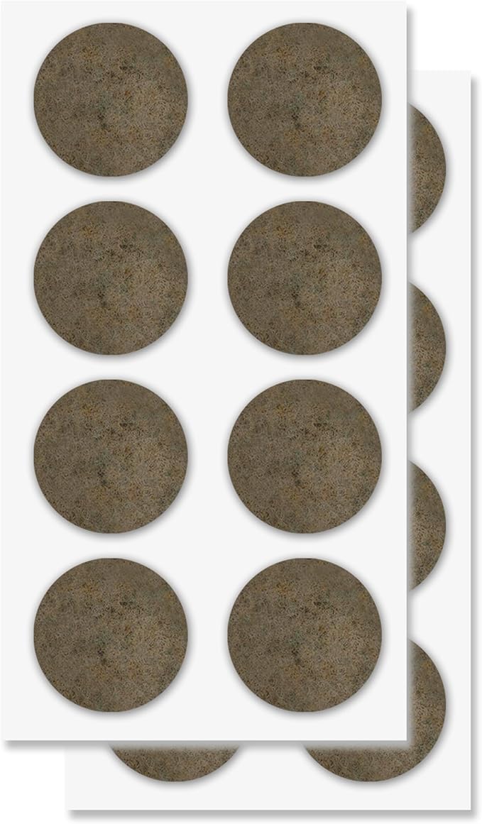 Furniture Felt Pads Brown 16 Pcs 2 inch Round Strong Self Adhesive Protectors for Hardwood Floors Laminate Flooring Furniture Feet Chair Legs Table Cabinet Couch Non Scratch Peel Stick Pad Set | Furniture Pads - TrueDesk