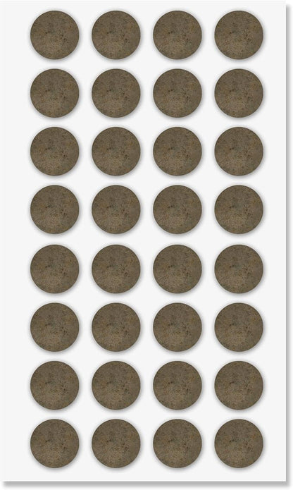 Furniture Felt Pads Brown 32 Pcs 1 inch Round Strong Self Adhesive Protectors for Hardwood Floors Laminate Flooring Furniture Feet Chair Legs Table Cabinet Couch Non Scratch Peel Stick Pad Set | Furniture Pads - TrueDesk