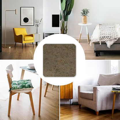 Furniture Felt Pads Brown 32 Pcs 1 inch Square Strong Self Adhesive Protectors for Hardwood Floors Laminate Flooring Furniture Feet Chair Legs Table Cabinet Couch Non Scratch Peel Stick Pad Set | Furniture Pads - TrueDesk