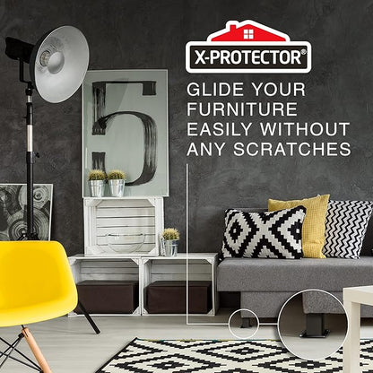 Furniture Sliders for Hardwood Floors X - Protector 12 PCS - 2” Furniture Floor Protectors – Premium Furniture Casters – Carpeted Pads – Moving Furniture Pads Sliders! | Furniture Pads - TrueDesk