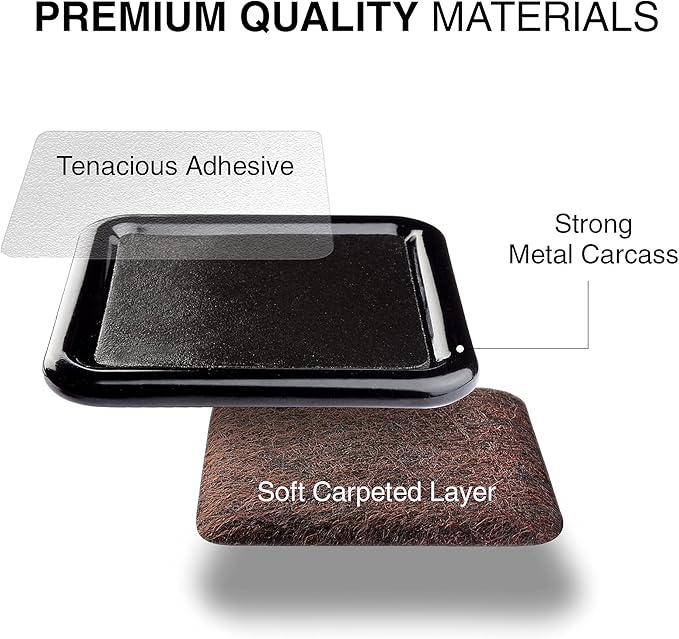 Furniture Sliders for Hardwood Floors X - Protector 12 PCS - 2” Furniture Floor Protectors – Premium Furniture Casters – Carpeted Pads – Moving Furniture Pads Sliders! | Furniture Pads - TrueDesk