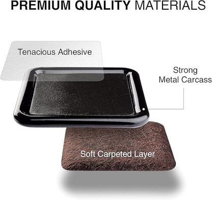 Furniture Sliders for Hardwood Floors X - Protector 12 PCS - 2” Furniture Floor Protectors – Premium Furniture Casters – Carpeted Pads – Moving Furniture Pads Sliders! | Furniture Pads - TrueDesk