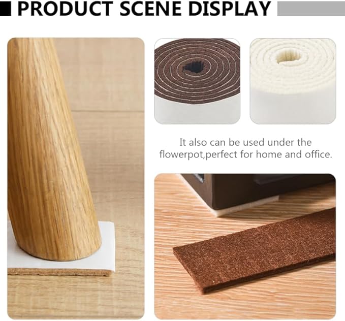 Gadpiparty 3Pcs Felt Furniture Pads Chair Floor Protectors Table Leg Floor Protectors Self - Adhesive Cuttable Furniture Felt Pads for Home Protection | Chair Pads - TrueDesk