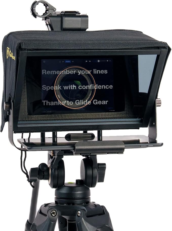 Glide Gear TMP 100 Teleprompter – DSLR, Tablet, Smartphone – 12" Glass, Carry Case, No Assembly | Teleprompters - TrueDesk