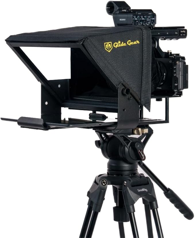 Glide Gear TMP 100 Teleprompter – DSLR, Tablet, Smartphone – 12" Glass, Carry Case, No Assembly | Teleprompters - TrueDesk