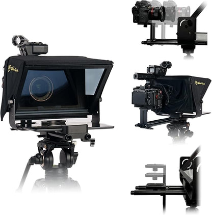 Glide Gear TMP 500 Teleprompter – DSLR, Tablet, Smartphone – 12" Glass, 15mm Rails, Hard Case, No Assembly | Teleprompters - TrueDesk