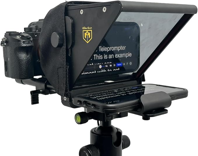 Glide Gear TMP 75 Teleprompter - Laptop, DSLR, Smartphone - Carry Case, No Assembly | Teleprompters - TrueDesk