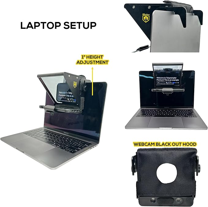 Glide Gear TMP 75 Teleprompter - Laptop, DSLR, Smartphone - Carry Case, No Assembly | Teleprompters - TrueDesk