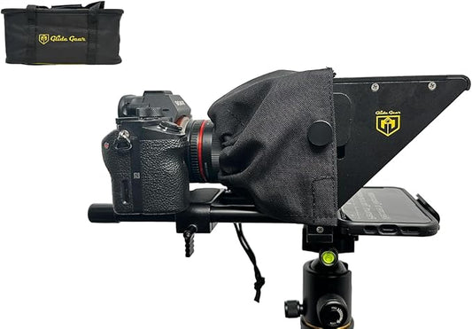 Glide Gear TMP 75 Teleprompter - Laptop, DSLR, Smartphone - Carry Case, No Assembly | Teleprompters - TrueDesk