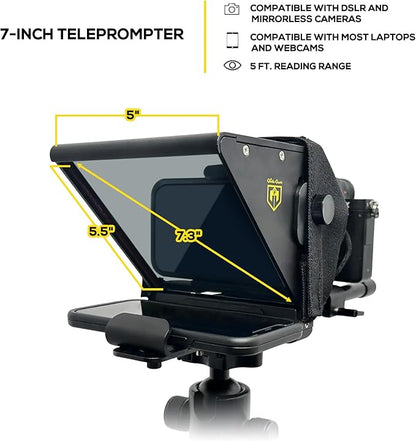 Glide Gear TMP 75 Teleprompter - Laptop, DSLR, Smartphone - Carry Case, No Assembly | Teleprompters - TrueDesk