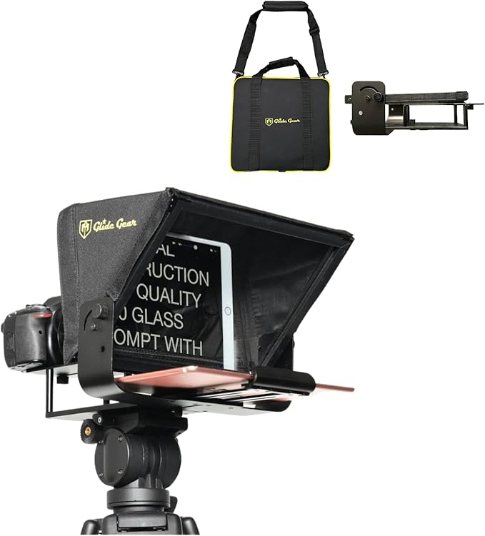 Glide Gear V2 Portable Tablet Travel Teleprompter with Carry Case | Teleprompters - TrueDesk