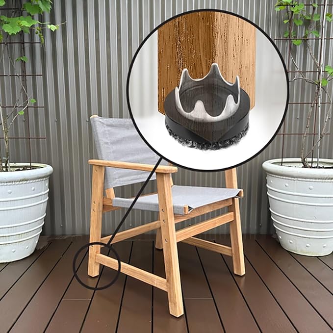 Gorilla Outdoor 1 inch Furniture Feet Floor Protectors/Weatherproof Berber Glides (Set of 8) Hammer On Furniture Pads for Outdoor & Indoor Use | Furniture Pads - TrueDesk