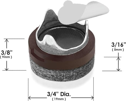 GorillaFelt CB240 Chair Leg Floor Protectors/Felt Glides (Set of 8) Tap On Felt Furniture Pads Guaranteed to Stay On, 3/4 Inch Round Sliders | Furniture Pads - TrueDesk