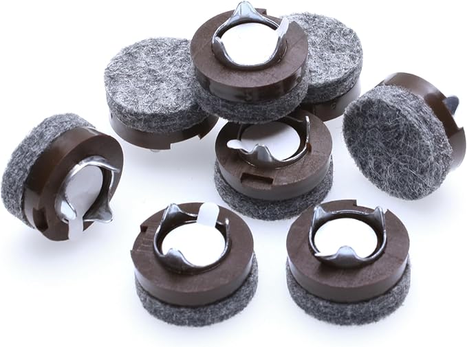 GorillaFelt CB240 Chair Leg Floor Protectors/Felt Glides (Set of 8) Tap On Felt Furniture Pads Guaranteed to Stay On, 3/4 Inch Round Sliders | Furniture Pads - TrueDesk