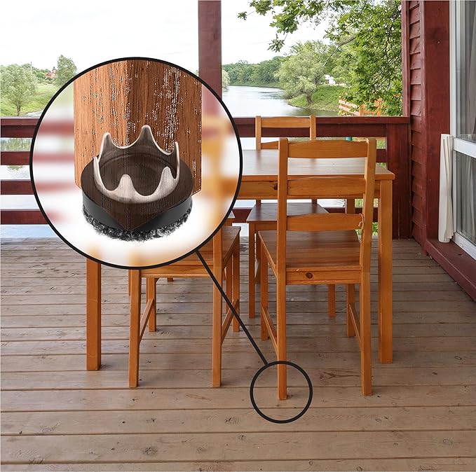 GorillaOutdoor 1 inch Round Furniture Feet Floor Protectors/Weatherproof Berber Glides for Furniture (Set of 16) Tap On Furniture Pads for Outdoor & Indoor Use | Furniture Pads - TrueDesk
