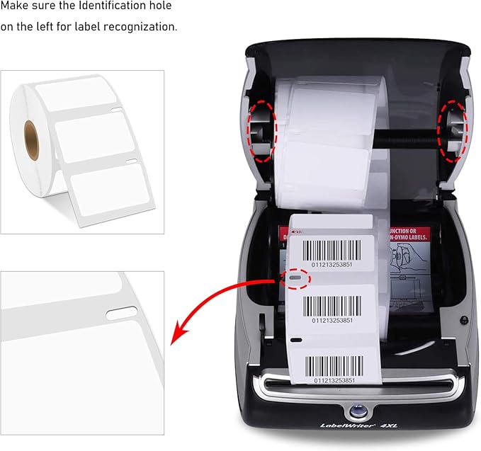 GREENCYCLE 10 Roll Compatible for Dymo 30334 2 - 1/4" x 1 - 1/4" White Multipurpose Medium Address Shipping Label for Labelwriter 450, 4XL & Zebra Desktop Printers 1000 Labels/Roll, NOT FIT 550 & 5XL | All - Purpose Labels - TrueDesk