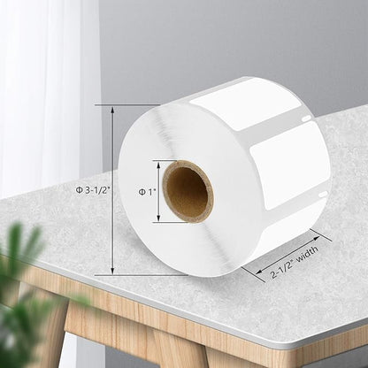 GREENCYCLE 10 Roll Compatible for Dymo 30334 2 - 1/4" x 1 - 1/4" White Multipurpose Medium Address Shipping Label for Labelwriter 450, 4XL & Zebra Desktop Printers 1000 Labels/Roll, NOT FIT 550 & 5XL | All - Purpose Labels - TrueDesk