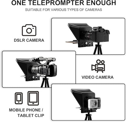 GVM Teleprompter Portable for iPad, Tablet, Smartphone & DSLR Cameras, Teleprompter Kit with Remote Control & Flexible Holder, teleprompter for Smartphone APP Compatible with iOS/Android | Teleprompters - TrueDesk