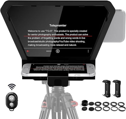 GVM Teleprompter Portable for iPad, Tablet, Smartphone & DSLR Cameras, Teleprompter Kit with Remote Control & Flexible Holder, teleprompter for Smartphone APP Compatible with iOS/Android | Teleprompters - TrueDesk