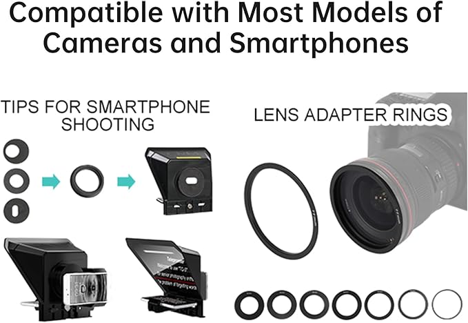 GVM Teleprompter Portable for iPad, Tablet, Smartphone & DSLR Cameras, Teleprompter Kit with Remote Control & Flexible Holder, teleprompter for Smartphone APP Compatible with iOS/Android | Teleprompters - TrueDesk