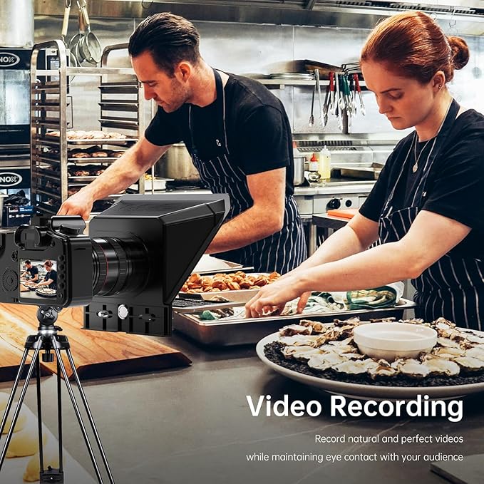GVM Teleprompter Portable for iPad, Tablet, Smartphone & DSLR Cameras, Teleprompter Kit with Remote Control & Flexible Holder, teleprompter for Smartphone APP Compatible with iOS/Android | Teleprompters - TrueDesk