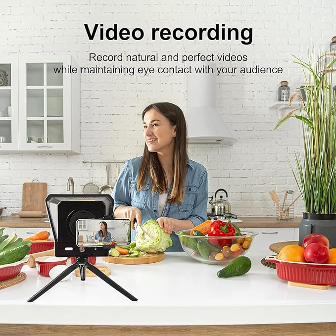 GVM Teleprompter Portable for iPad, Tablet, Smartphone & DSLR Cameras, Teleprompter Kit with Remote Control & Flexible Holder, teleprompter for Smartphone APP Compatible with iOS/Android | Teleprompters - TrueDesk