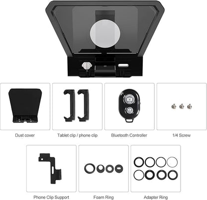 GVM Teleprompter Portable for iPad, Tablet, Smartphone & DSLR Cameras, Teleprompter Kit with Remote Control & Flexible Holder, teleprompter for Smartphone APP Compatible with iOS/Android | Teleprompters - TrueDesk