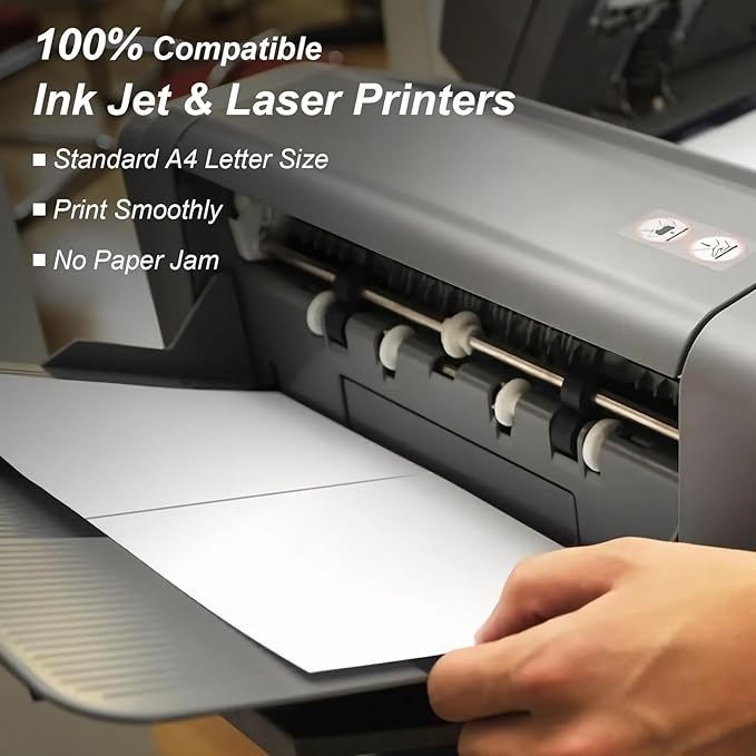 Half Sheet 8.5x5.5inch Shipping Mailing Label 100 Counts, 2 Labels Per Sheet 8.5 x 11 for Laser & Inkjet Printer, Permanent Adhesive Label Square Corner (50 Sheets) | Laser Inkjet Printer Labels - TrueDesk