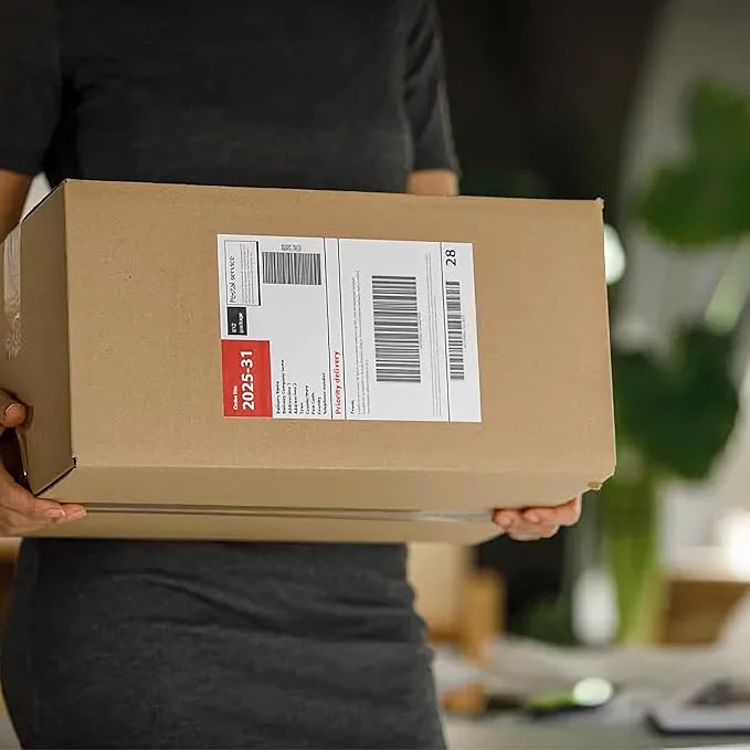 Half Sheet 8.5x5.5inch Shipping Mailing Label 100 Counts, 2 Labels Per Sheet 8.5 x 11 for Laser & Inkjet Printer, Permanent Adhesive Label Square Corner (50 Sheets) | Laser Inkjet Printer Labels - TrueDesk