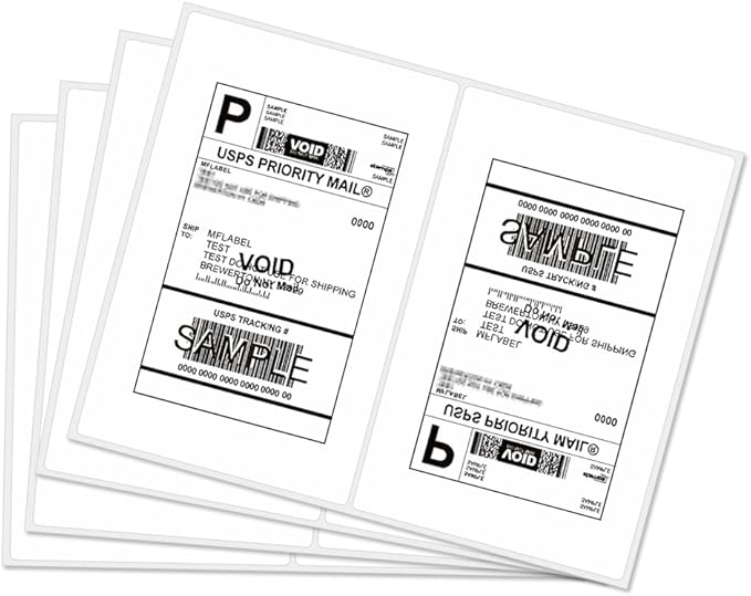 Half Sheet Laser & Inkjet - Rounded Corner Shipping Address Labels - 5 - 1/2" X 8 - 1/2" (1000 Labels) | Laser Inkjet Printer Labels - TrueDesk